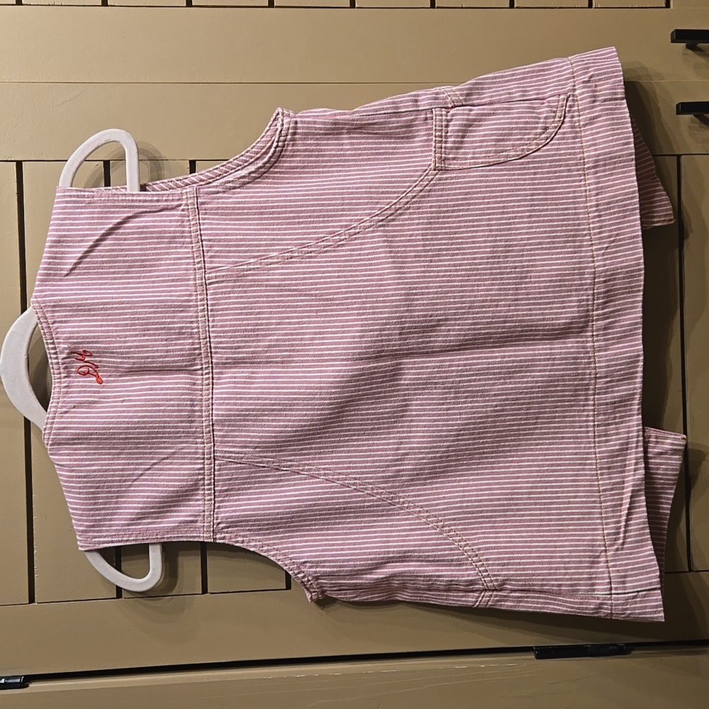 Damson Madder Dilly Vest Jacket in Pink Stripe EU Size 8/ US Size 4 - Picture 8 of 9